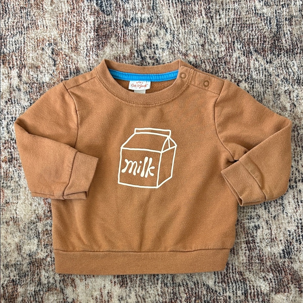 Milk Carton Graphic Baby Sweatshirt